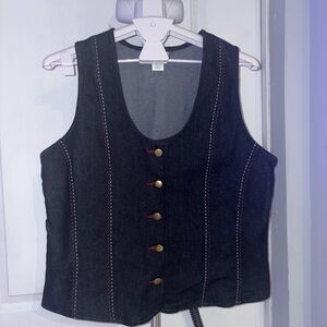 Gold Flavo Stretch Denim Vest - sz14 (P23)